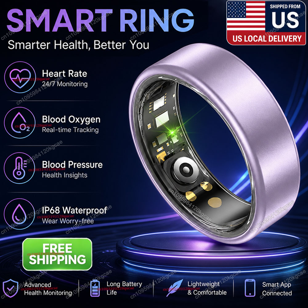 Health Monitors - Anello Intelligente con Monitoraggio Frequenza Cardiaca,