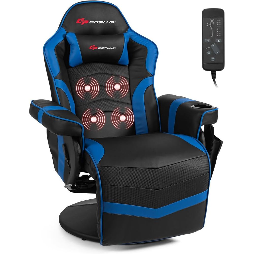 Massage - Sedia da gaming con funzione massaggio,