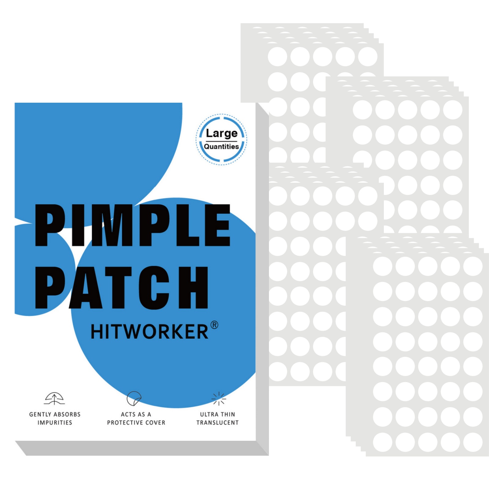 Hydrocolloid Pimple Patch - 800 Pezzi Cerotti Idrocolloidali per Acne,